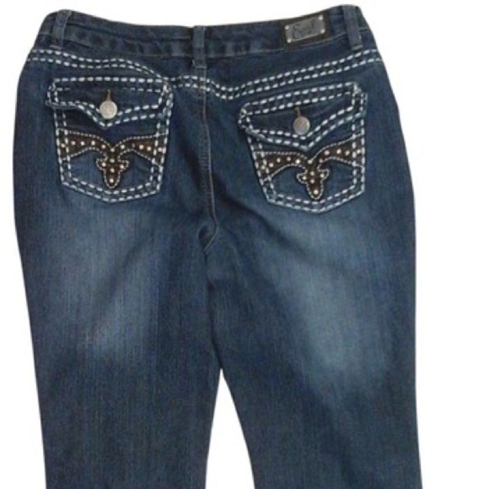Earl Jeans straight leg back flap‎ pocket jeans